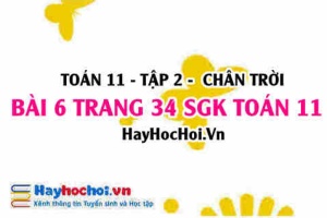 Bài 6 trang 34 Toán 11 tập 2 Chân trời sáng tạo